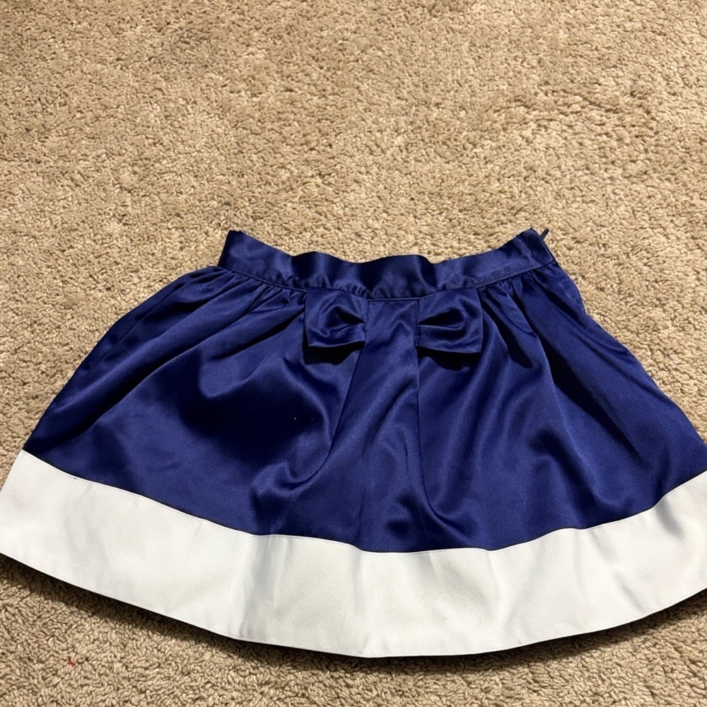 JANIE AND JACK BOW SKIRT BLUE & WHITE SIZE 5